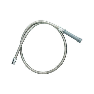 T&S BRASS - B-0080-H 80" STAINLESS STEEL FLEX HOSE WITH HANDLE AND POLYURETHANE LINER.