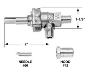 Robertshaw 4626-002 Top Burner Valve Push To Turn.